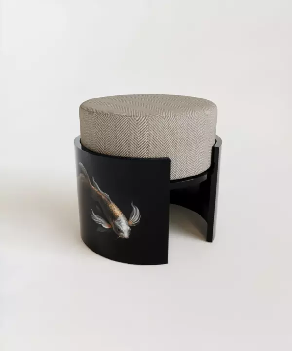 Whisper of Koi Ottoman